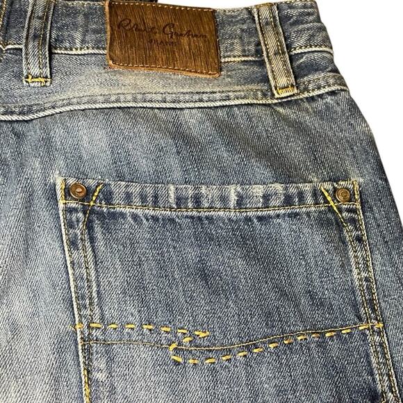 Robert Graham Classic‎ Yates Denim Jeans Mens 36 Straight Whiskered Plaid 32x32 - Picture 5 of 7